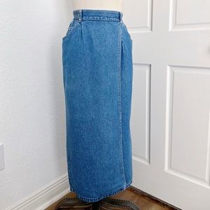 Vintage 90s long denim skirt, 4